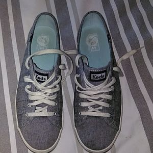 Ked"s Woman"s Sneaker"s,Blue&White,Size 8.5